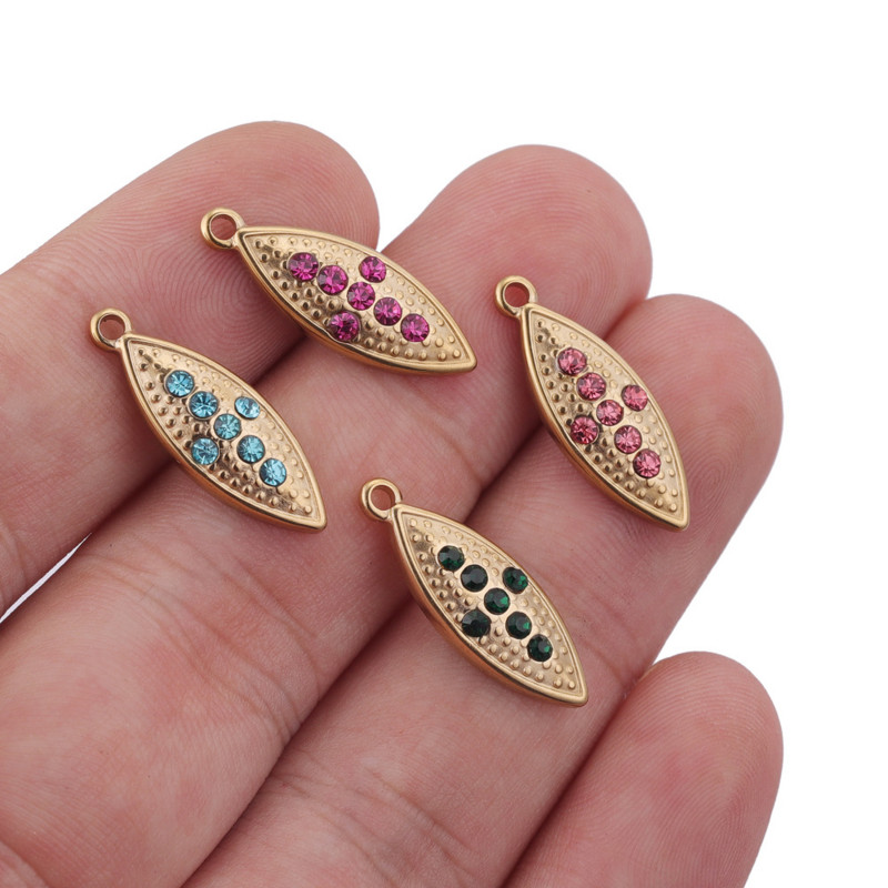 5 бр./лот от неръждаема стомана, злато, циркон, кристален кръст, талисмани, любовни висулки за двойки, направи си сам, колие, гривна, изработка на бижута на едро