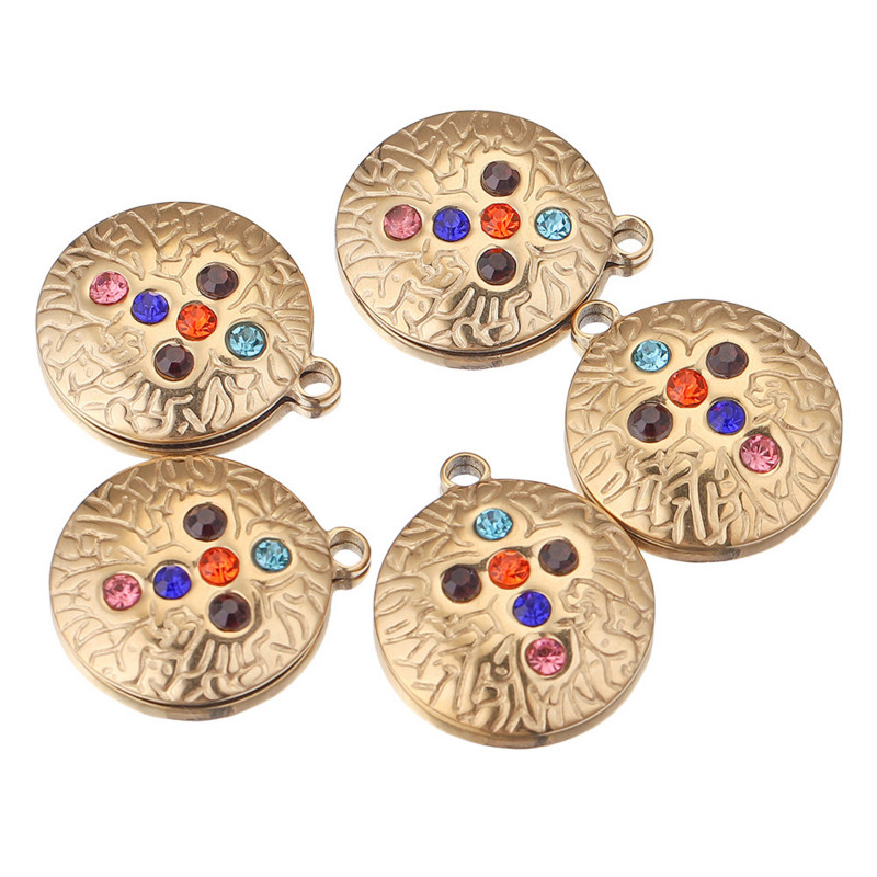 5 бр./лот от неръждаема стомана, злато, циркон, кристален кръст, талисмани, любовни висулки за двойки, направи си сам, колие, гривна, изработка на бижута на едро