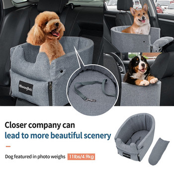 Φορητό κάθισμα αυτοκινήτου για σκύλους Κεντρικό χειριστήριο Αντιολισθητικοί μεταφορείς κατοικίδιων ζώων Θυρίδα ασφαλείας Μπρατσάκι Booster Kennel Tote Cage for Puppy Dog Travel Cat