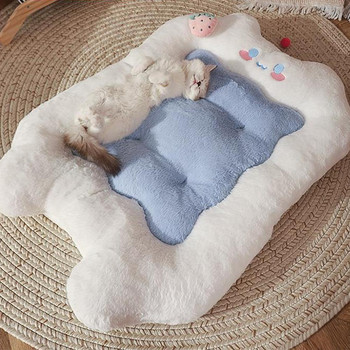 Ζεστό μαξιλάρι ύπνου για κατοικίδια Χαλάκι δαπέδου Μαλακό άνετο αναπνεύσιμο κρεβάτι με μαξιλάρι Προμήθειες για κατοικίδια για σκύλους γάτες
