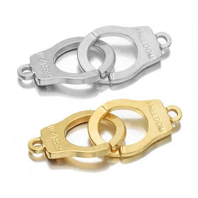 2db Charms bilincsek Freedom rozsdamentes acél Vintage arany készítés medál barkácsolás karkötő nyaklánc csatlakozók ékszer kellékek