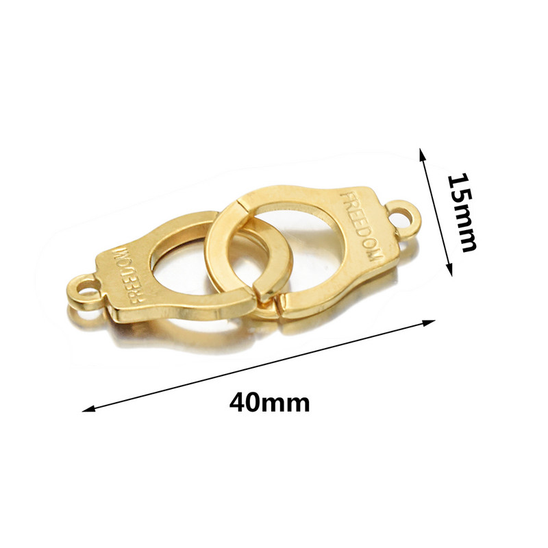 2db Charms bilincsek Freedom rozsdamentes acél Vintage arany készítés medál barkácsolás karkötő nyaklánc csatlakozók ékszer kellékek