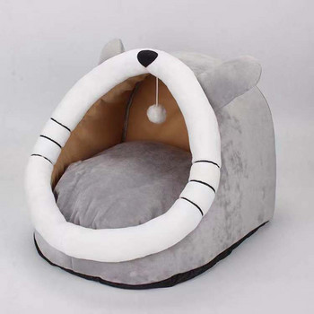 Four Seasons βελούδινο κρεβάτι για γάτα κατοικίδιων ζώων Στρογγυλό μαξιλάρι για γάτα Σπίτι για γάτες Ζεστό καλάθι για γάτες Σπίτι ύπνου κατοικίδιων ζώων Φωλιά γάτας Κυνοτροφείο για μικρό σκύλο γάτα