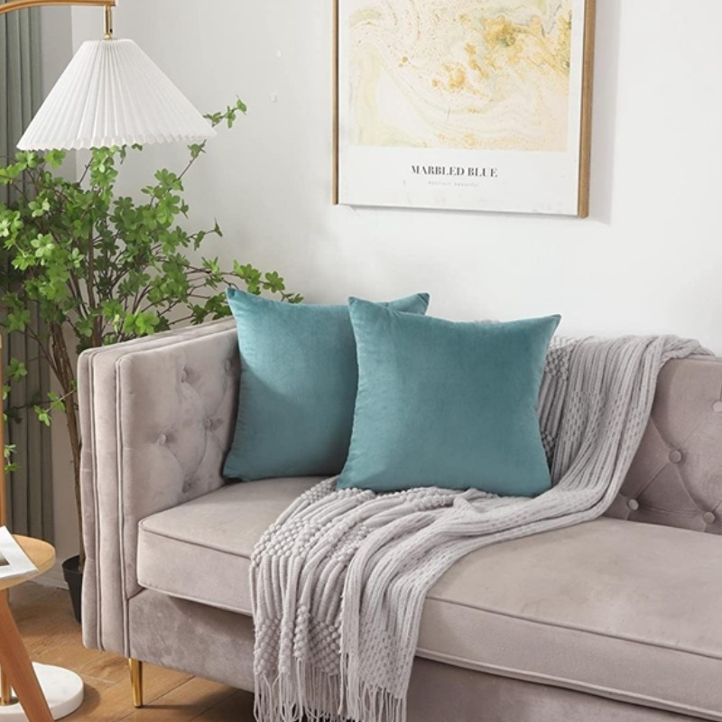 Inyahome Acqua Green Luxus bársony párnahuzat párnahuzat párnahuzat otthoni dekorációs párna párnacipő kanapé kidobó párnák