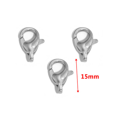 10 vnt. nerūdijančio plieno aukštos kokybės poliravimo padengtas 18K aukso omarų užsegimas kabliukų jungtis, skirta „pasidaryk pats“ papuošalų reikmenims