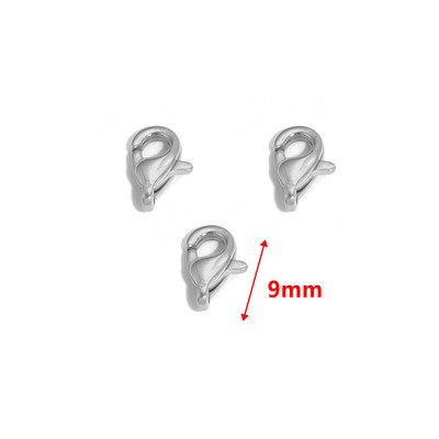 10 vnt. nerūdijančio plieno aukštos kokybės poliravimo padengtas 18K aukso omarų užsegimas kabliukų jungtis, skirta „pasidaryk pats“ papuošalų reikmenims