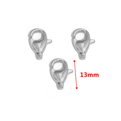 10 vnt. nerūdijančio plieno aukštos kokybės poliravimo padengtas 18K aukso omarų užsegimas kabliukų jungtis, skirta „pasidaryk pats“ papuošalų reikmenims