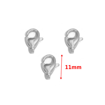 10 vnt. nerūdijančio plieno aukštos kokybės poliravimo padengtas 18K aukso omarų užsegimas kabliukų jungtis, skirta „pasidaryk pats“ papuošalų reikmenims