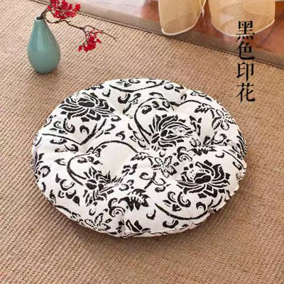 Japán Futon párnák pamut vászon kanapé kidobó párna 52 cm vastagabb kerek tatami padlószőnyeg meditáció erkély ablak szék párna