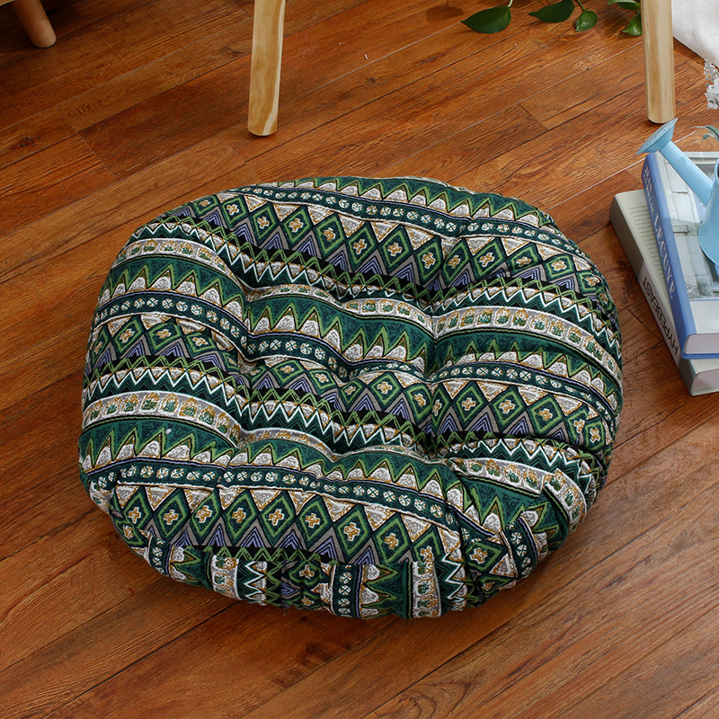 Japán Futon párnák pamut vászon kanapé kidobó párna 52 cm vastagabb kerek tatami padlószőnyeg meditáció erkély ablak szék párna