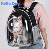 Átlátszó kapszula Pet Cat hátizsák Cat Out Travel Hordozható macskatartozékok Légáteresztő macskatáska macskák és kis kedvencek számára