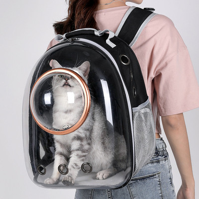 Átlátszó kapszula Pet Cat hátizsák Cat Out Travel Hordozható macskatartozékok Légáteresztő macskatáska macskák és kis kedvencek számára