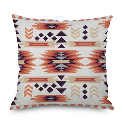 2022 Husă de perne din in cu imprimeu cu geometrie etnică nouă, husă de perne decorative, multicoloră, de modă Boho, perne decorative pentru canapea, 2022