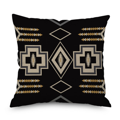 2022 Husă de perne din in cu imprimeu cu geometrie etnică nouă, husă de perne decorative, multicoloră, de modă Boho, perne decorative pentru canapea, 2022