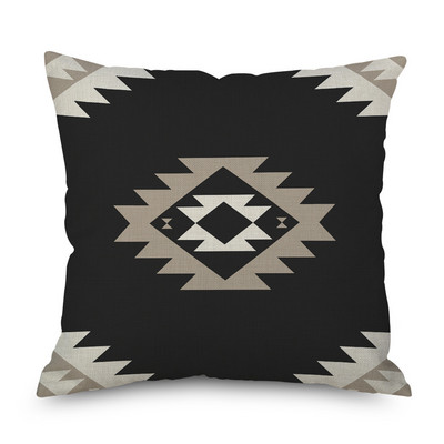 2022 Husă de perne din in cu imprimeu cu geometrie etnică nouă, husă de perne decorative, multicoloră, de modă Boho, perne decorative pentru canapea, 2022