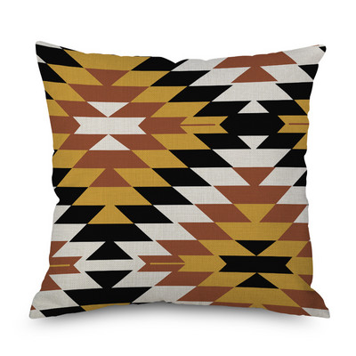2022 Husă de perne din in cu imprimeu cu geometrie etnică nouă, husă de perne decorative, multicoloră, de modă Boho, perne decorative pentru canapea, 2022