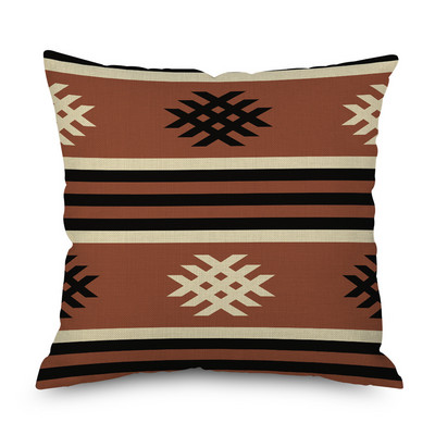 2022 Husă de perne din in cu imprimeu cu geometrie etnică nouă, husă de perne decorative, multicoloră, de modă Boho, perne decorative pentru canapea, 2022