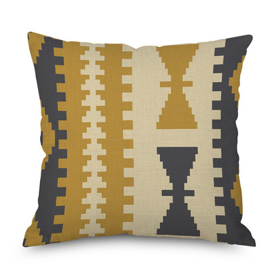 2022 Husă de perne din in cu imprimeu cu geometrie etnică nouă, husă de perne decorative, multicoloră, de modă Boho, perne decorative pentru canapea, 2022