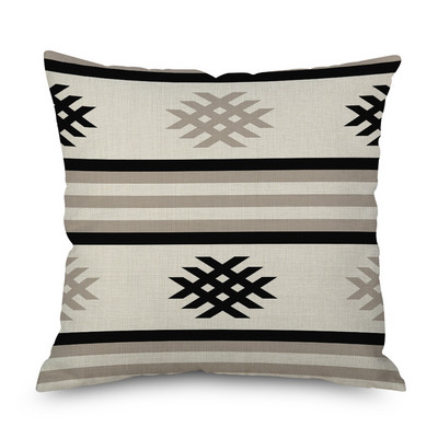 2022 Husă de perne din in cu imprimeu cu geometrie etnică nouă, husă de perne decorative, multicoloră, de modă Boho, perne decorative pentru canapea, 2022
