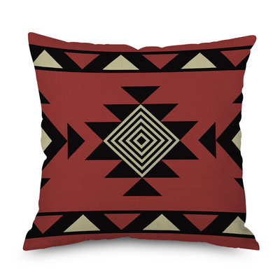 2022 Husă de perne din in cu imprimeu cu geometrie etnică nouă, husă de perne decorative, multicoloră, de modă Boho, perne decorative pentru canapea, 2022