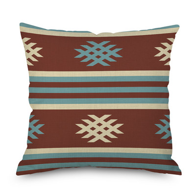 2022 Husă de perne din in cu imprimeu cu geometrie etnică nouă, husă de perne decorative, multicoloră, de modă Boho, perne decorative pentru canapea, 2022