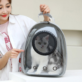 Слънцезащитна и светлоустойчива прозрачна космическа чанта за котка с прозорец на астронавт Преносима чанта за пътуване Дишаща чанта за носене на домашни любимци
