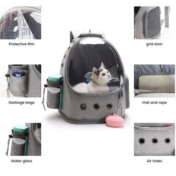 Котешка раница Carrier, раница за домашни любимци Bubble Travel Bag за малки кучета Puppy Kitten Rabbit Bunny Bookbag Space Capsule за открито