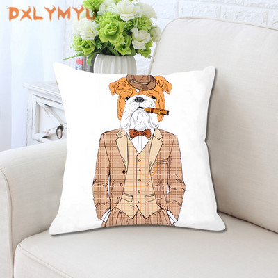 45x45cm Vicces aranyos állatok párnahuzat dekoratív párna kanapéhoz barkácsolással nyomtatott párnaszék autópárna karácsonyi otthoni dekoráció