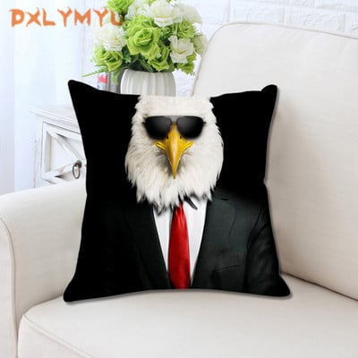 45x45cm Vicces aranyos állatok párnahuzat dekoratív párna kanapéhoz barkácsolással nyomtatott párnaszék autópárna karácsonyi otthoni dekoráció