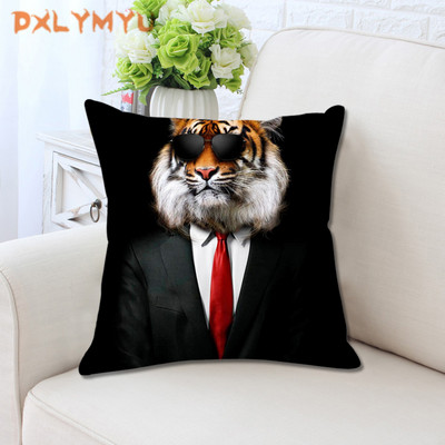 45x45cm Vicces aranyos állatok párnahuzat dekoratív párna kanapéhoz barkácsolással nyomtatott párnaszék autópárna karácsonyi otthoni dekoráció