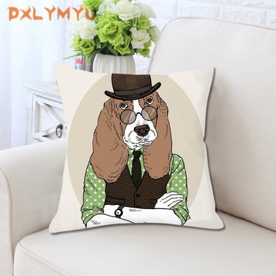 45x45cm Vicces aranyos állatok párnahuzat dekoratív párna kanapéhoz barkácsolással nyomtatott párnaszék autópárna karácsonyi otthoni dekoráció