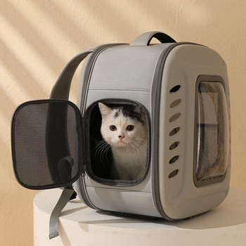 Σακίδιο πλάτης μεταφοράς γάτας κατοικίδιων ζώων Αναπνεύσιμη τσάντα ώμου ταξιδιού γάτας για μικρούς σκύλους Γάτες Φορητή συσκευασία Πτυσσόμενα προμήθειες για κατοικίδια