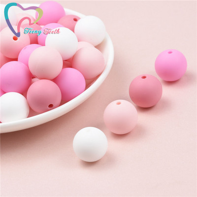 40 ΤΕΜ. 12mm Μάρμαρο Λευκό Ροζ Τρίφιμο Στρογγυλές Χάντρες σιλικόνης Πιπίλα DIY Αλυσίδα οδοντοφυΐας Μωρό μενταγιόν σιλικόνης Perle χωρίς BPA
