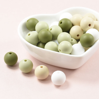 40 ΤΕΜ. 12mm Μάρμαρο Λευκό Ροζ Τρίφιμο Στρογγυλές Χάντρες σιλικόνης Πιπίλα DIY Αλυσίδα οδοντοφυΐας Μωρό μενταγιόν σιλικόνης Perle χωρίς BPA
