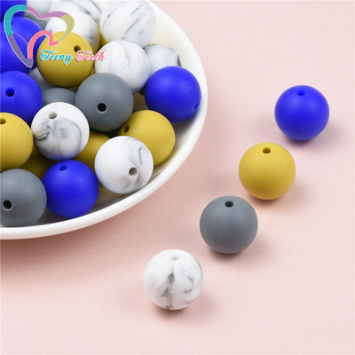 40 ΤΕΜ. 12mm Μάρμαρο Λευκό Ροζ Τρίφιμο Στρογγυλές Χάντρες σιλικόνης Πιπίλα DIY Αλυσίδα οδοντοφυΐας Μωρό μενταγιόν σιλικόνης Perle χωρίς BPA