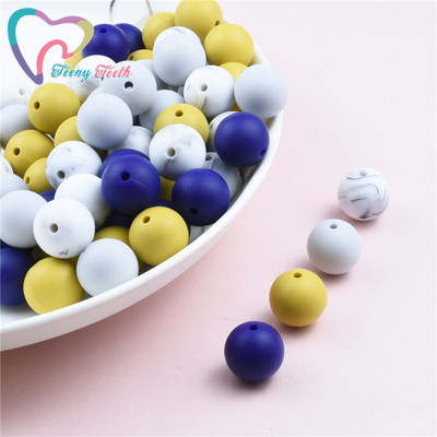 40 ΤΕΜ. 12mm Μάρμαρο Λευκό Ροζ Τρίφιμο Στρογγυλές Χάντρες σιλικόνης Πιπίλα DIY Αλυσίδα οδοντοφυΐας Μωρό μενταγιόν σιλικόνης Perle χωρίς BPA