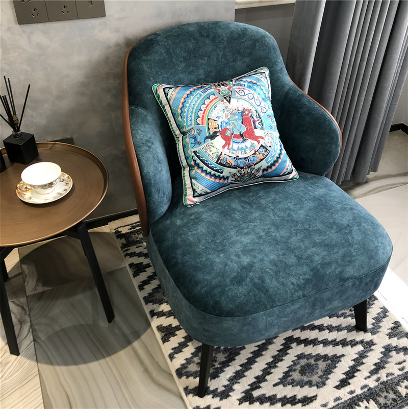 Πολυτελής επώνυμη σχεδίαση Clown Horse Silk Throw Μαξιλάρι μόδας Μαξιλαροθήκη Κάλυμμα καναπέ Καρέκλα αυτοκινήτου Μαξιλάρι πλάτης οσφυϊκού μαξιλαριού