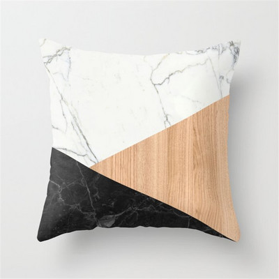 Loominguline puidutekstuur marmorist padjapüürid moodsad põhjamaised geomeetrilised padjapüürid talumaja sisekujundus Diivan Diivan Padjad