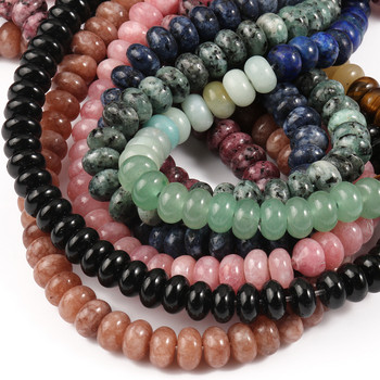 5X8mm Angelite Jades Chakra Beads Natural Loose Spacer Rondelle Stone Beads for Jewelry Making DIY Healing βραχιόλια 15\'\'