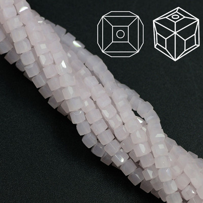 2 3 4 6 8 10 χιλιοστά Αυστρία γυάλινες τετράγωνες χάντρες Loose Spacer Κυβικά κρύσταλλα με χάντρες για DIY Αξεσουάρ κεντημάτων κοσμημάτων