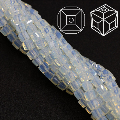 2 3 4 6 8 10 χιλιοστά Αυστρία γυάλινες τετράγωνες χάντρες Loose Spacer Κυβικά κρύσταλλα με χάντρες για DIY Αξεσουάρ κεντημάτων κοσμημάτων