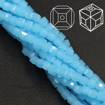 2 3 4 6 8 10 χιλιοστά Αυστρία γυάλινες τετράγωνες χάντρες Loose Spacer Κυβικά κρύσταλλα με χάντρες για DIY Αξεσουάρ κεντημάτων κοσμημάτων