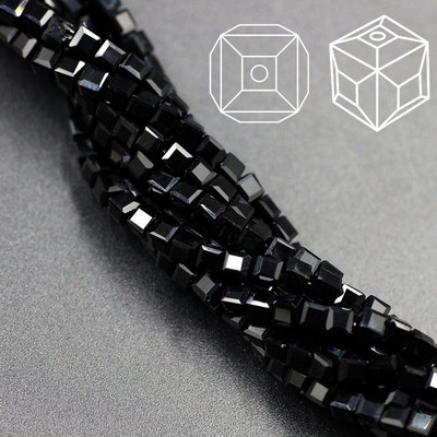 2 3 4 6 8 10 χιλιοστά Αυστρία γυάλινες τετράγωνες χάντρες Loose Spacer Κυβικά κρύσταλλα με χάντρες για DIY Αξεσουάρ κεντημάτων κοσμημάτων