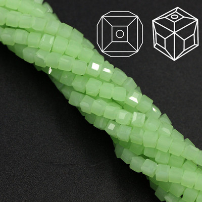 2 3 4 6 8 10 χιλιοστά Αυστρία γυάλινες τετράγωνες χάντρες Loose Spacer Κυβικά κρύσταλλα με χάντρες για DIY Αξεσουάρ κεντημάτων κοσμημάτων