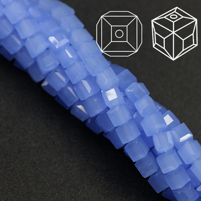 2 3 4 6 8 10 χιλιοστά Αυστρία γυάλινες τετράγωνες χάντρες Loose Spacer Κυβικά κρύσταλλα με χάντρες για DIY Αξεσουάρ κεντημάτων κοσμημάτων