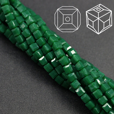 2 3 4 6 8 10 χιλιοστά Αυστρία γυάλινες τετράγωνες χάντρες Loose Spacer Κυβικά κρύσταλλα με χάντρες για DIY Αξεσουάρ κεντημάτων κοσμημάτων