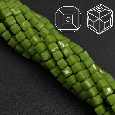 2 3 4 6 8 10 χιλιοστά Αυστρία γυάλινες τετράγωνες χάντρες Loose Spacer Κυβικά κρύσταλλα με χάντρες για DIY Αξεσουάρ κεντημάτων κοσμημάτων