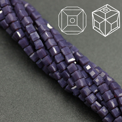 2 3 4 6 8 10 χιλιοστά Αυστρία γυάλινες τετράγωνες χάντρες Loose Spacer Κυβικά κρύσταλλα με χάντρες για DIY Αξεσουάρ κεντημάτων κοσμημάτων