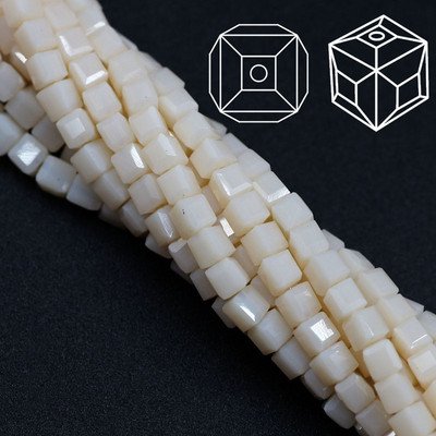 2 3 4 6 8 10 χιλιοστά Αυστρία γυάλινες τετράγωνες χάντρες Loose Spacer Κυβικά κρύσταλλα με χάντρες για DIY Αξεσουάρ κεντημάτων κοσμημάτων