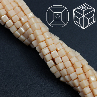 2 3 4 6 8 10 χιλιοστά Αυστρία γυάλινες τετράγωνες χάντρες Loose Spacer Κυβικά κρύσταλλα με χάντρες για DIY Αξεσουάρ κεντημάτων κοσμημάτων